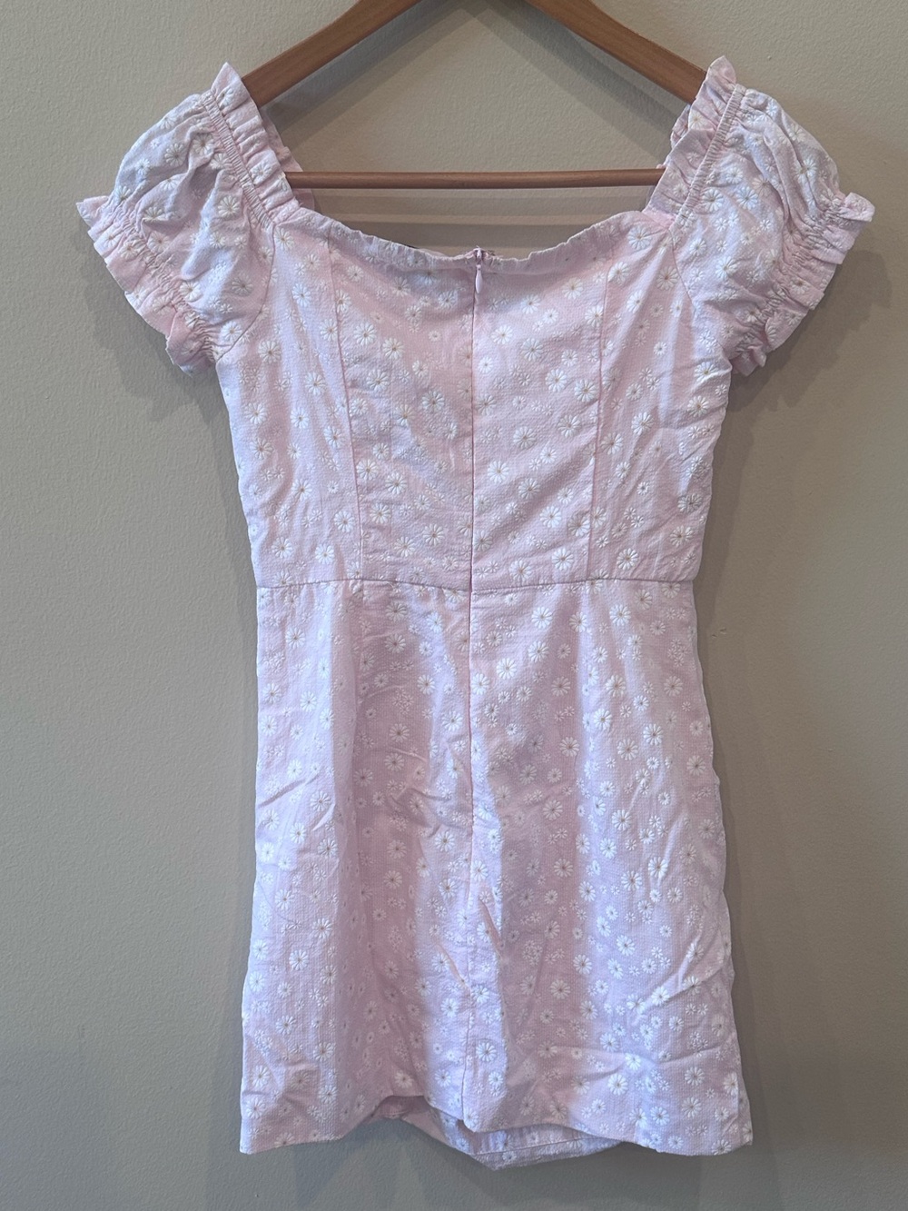 Princess Polly Pink Daisy Ruched Mini Dress Cottagecore Coquette US 2 - Picture 5 of 7